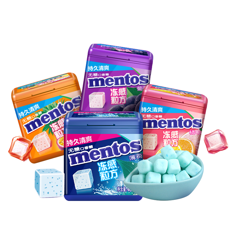 ����˼��mentos�� ����˼�����������ǿ����� ���ֿ�ζ ��װ46g*4�� ����ζ *4��