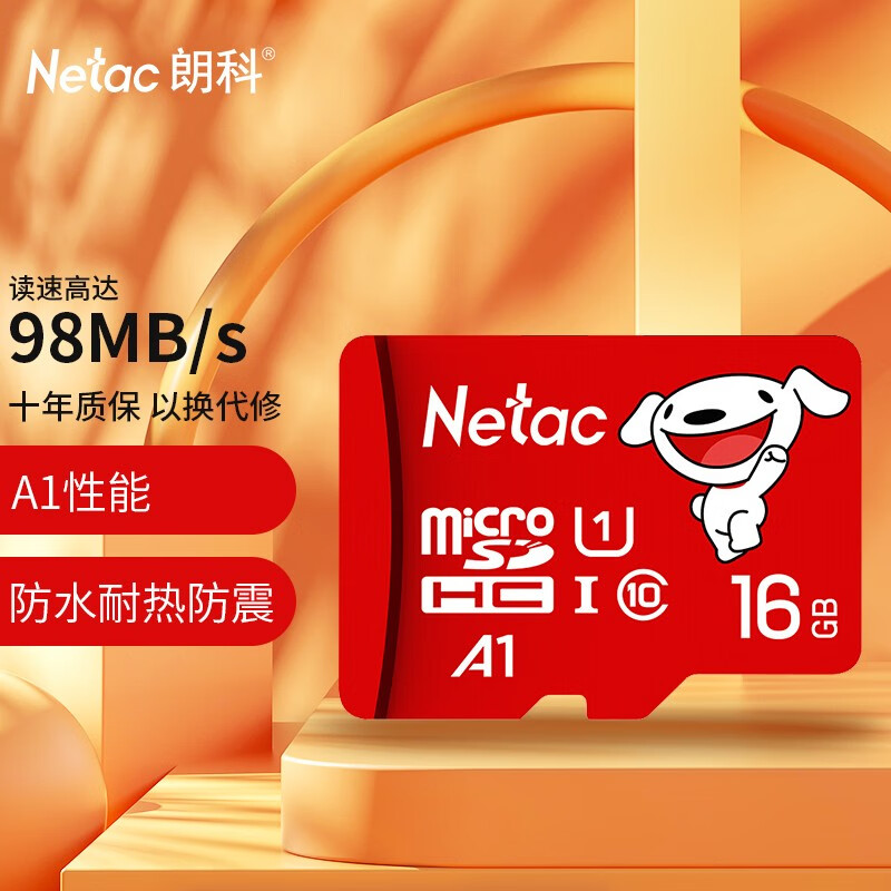 朗科（Netac）16GB TF（MicroSD）存储卡 A1 U1 C10 读速98MB/s 行车记录仪摄像机手机内存卡