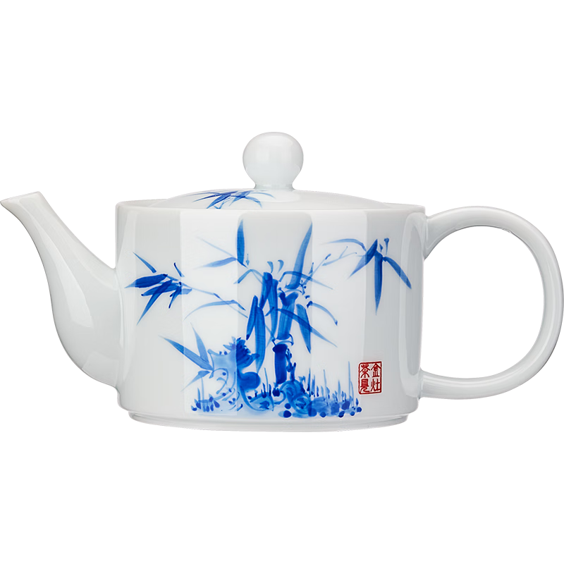 金灶（KAMJOVE）KP-Q050陶瓷茶具泡茶壶 手绘青花老式功夫茶壶泡茶家用大容量 320ml