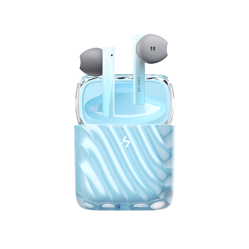 Hakii ICE哈氪零度 半入耳式真无线动圈降噪蓝牙耳机 冰蓝色