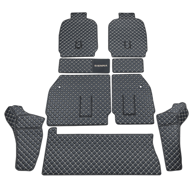 指南針適用豐田賽那后備箱墊塞納SIENNA汽車專用2023款全包圍改裝尾箱墊 全包-咖色