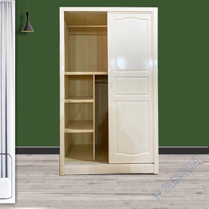 衣柜卧室家用出租房用简易组装推拉门衣柜宿舍两门三门木制柜郑州 两