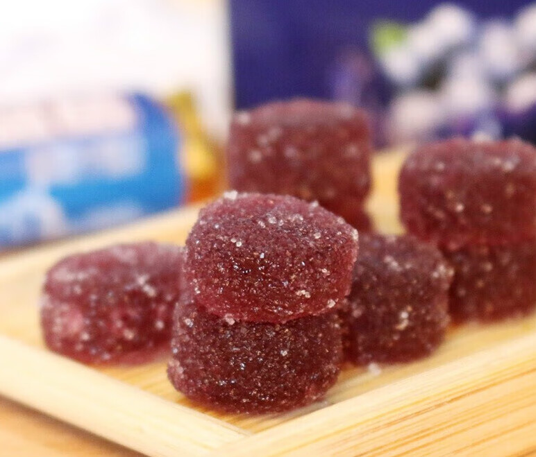 鲜有志漠河特产蓝莓原汁糖蓝莓软糖蔓越莓软糖树莓糖果汁糖三盒 蓝莓