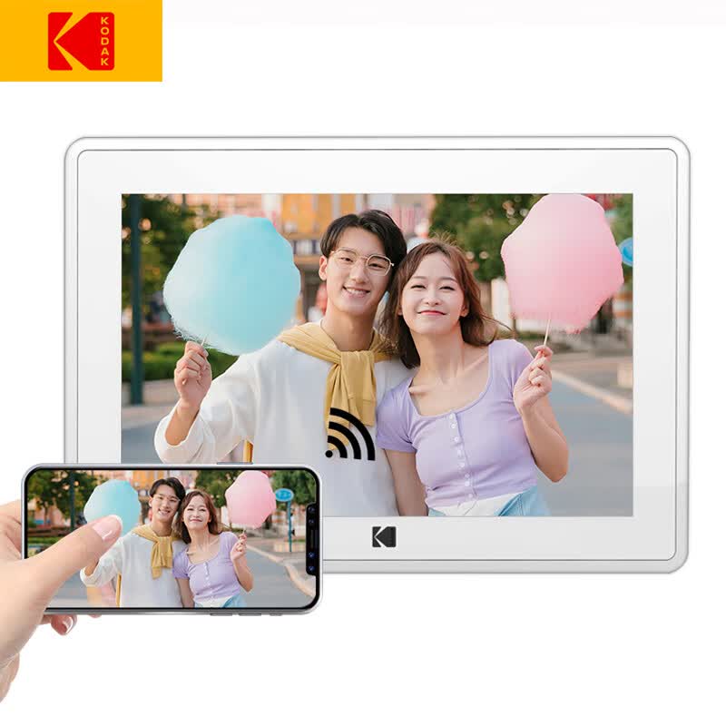 柯达（Kodak） 106H 电子相册10.1英寸高清数码相框触摸屏智能云相框音乐视频照片播放器 白色使用感如何?