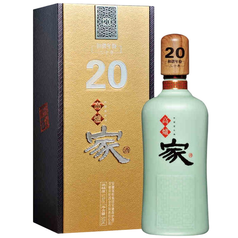 高爐家清倉 和諧20年 濃香型白酒 雙輪發(fā)酵 純糧酒  52度 整箱單瓶 送禮 52度 500mL 1瓶