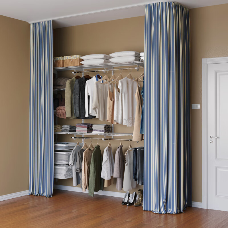 巧精灵 挂墙式衣柜全屋定制经济型开放式步入式金属衣帽间 付款专拍（非产品价） 定制尺寸