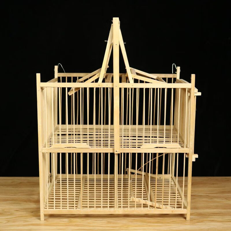 自动竹制鸟笼紫竹笼踏笼拍笼打笼机关笼翻笼 3机关