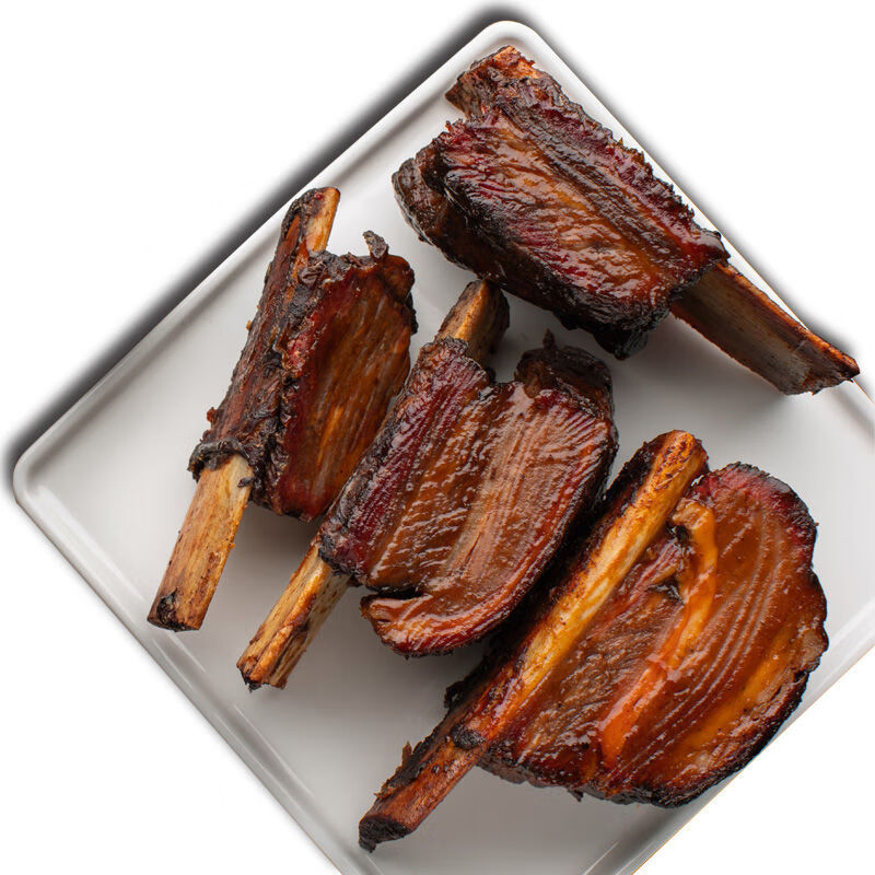 炭烤牛排烤牛肋排呼伦贝尔黄标牛排牛仔骨现烤加热即食500g 炭烤牛排