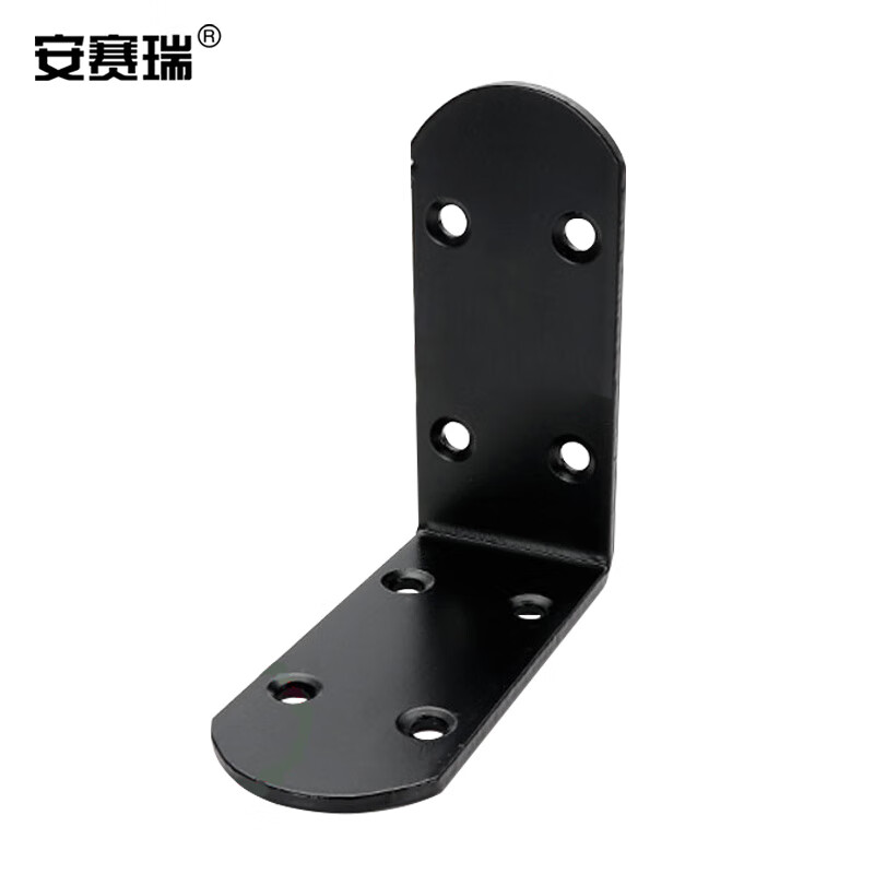 安赛瑞 不锈钢直角角码 l型固定支架 黑色 38×84×3mm4个装 22488