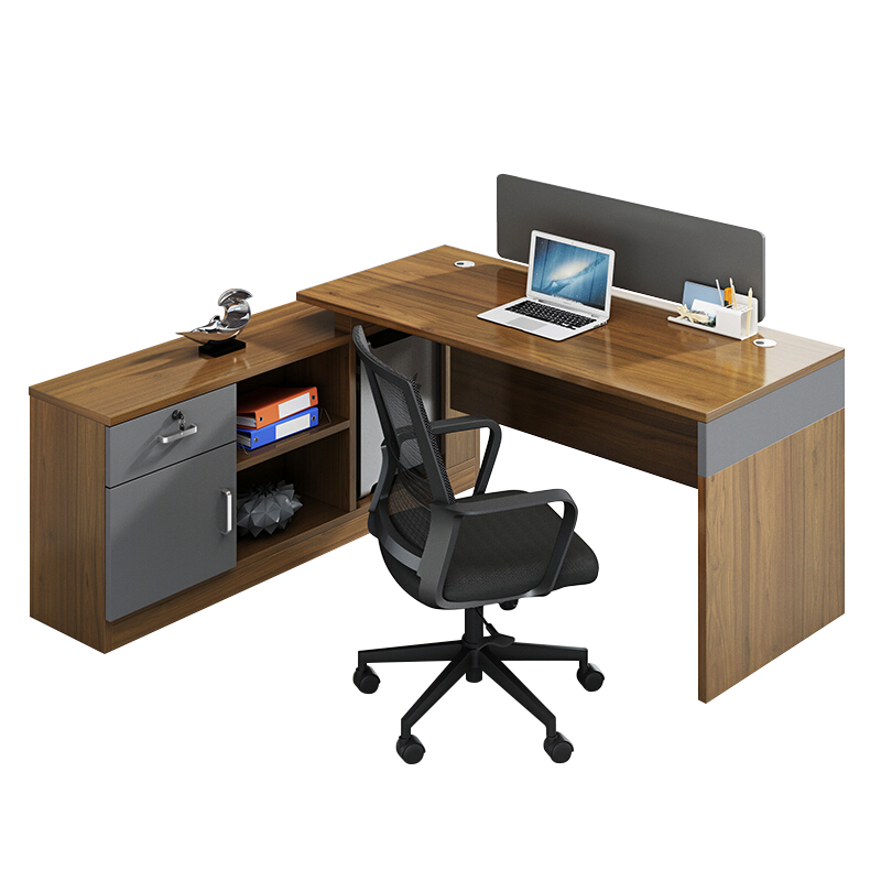 圣黎 办公家具单人位财务桌简约现代经理主管桌老板办公桌 1.6米主管桌