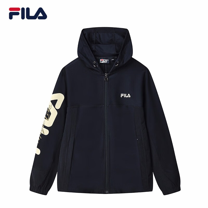 【预售】fila 斐乐男装官方男子外套 2021秋季新款时尚休闲运动连帽