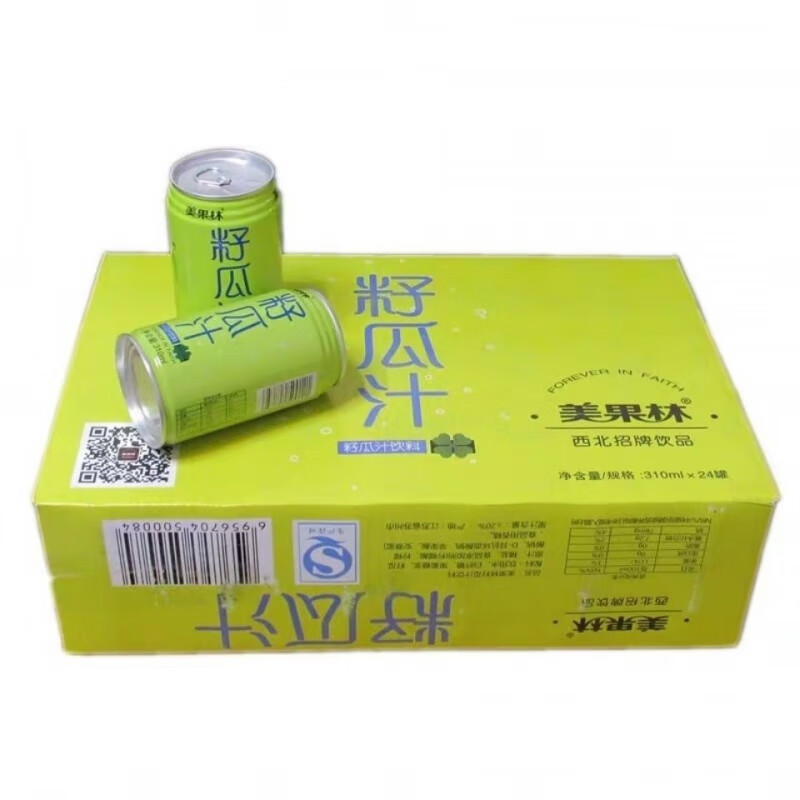 美果林甘肃特产兰州籽瓜汁饮料310毫升 12罐