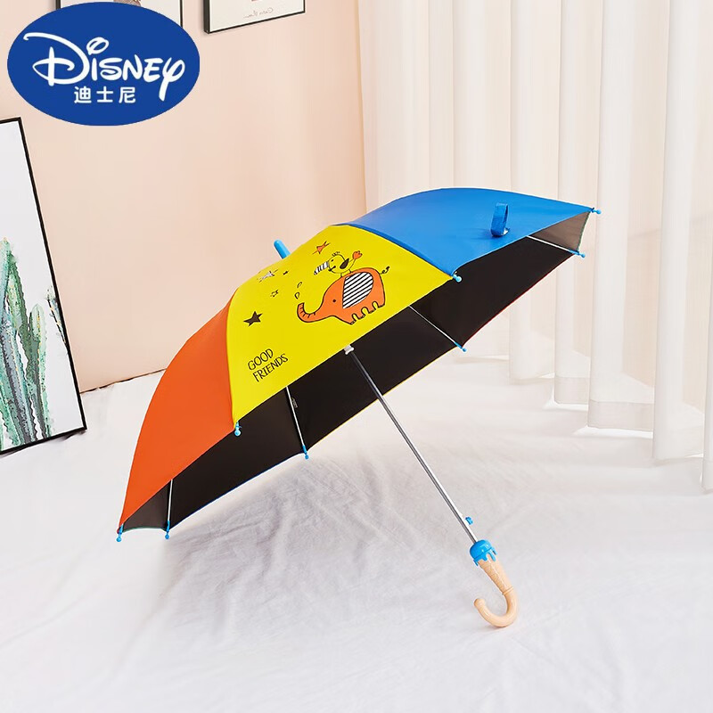 迪士尼(disney)天堂天堂儿童伞小雨伞自动伞长可爱卡通图小学生伞彩虹