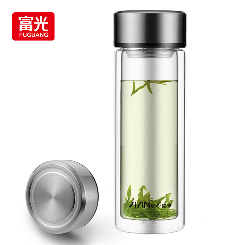 富光玻璃杯带茶隔水杯便携直身双层防烫杯子泡茶杯子商务男士办公杯使用感如何?