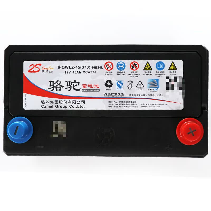 仁聚益12v45ah蓄电池6-qw-45适用于奇瑞qq长安奔奔mini汽车电瓶
