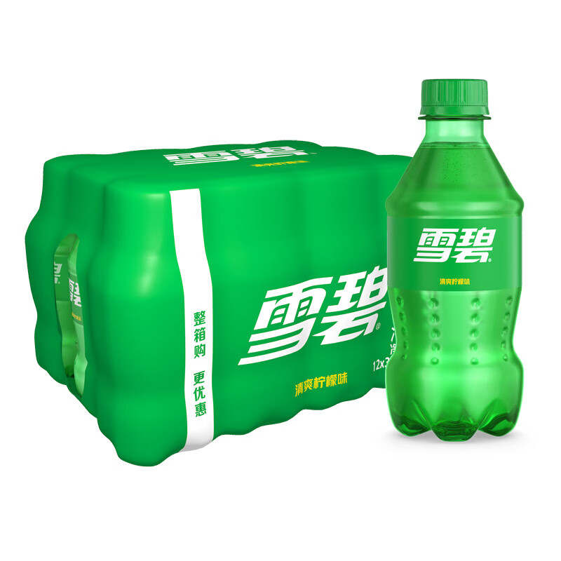 可口可乐(coca-cola)雪碧 sprite 柠檬味 汽水 碳酸饮料 300ml*12瓶