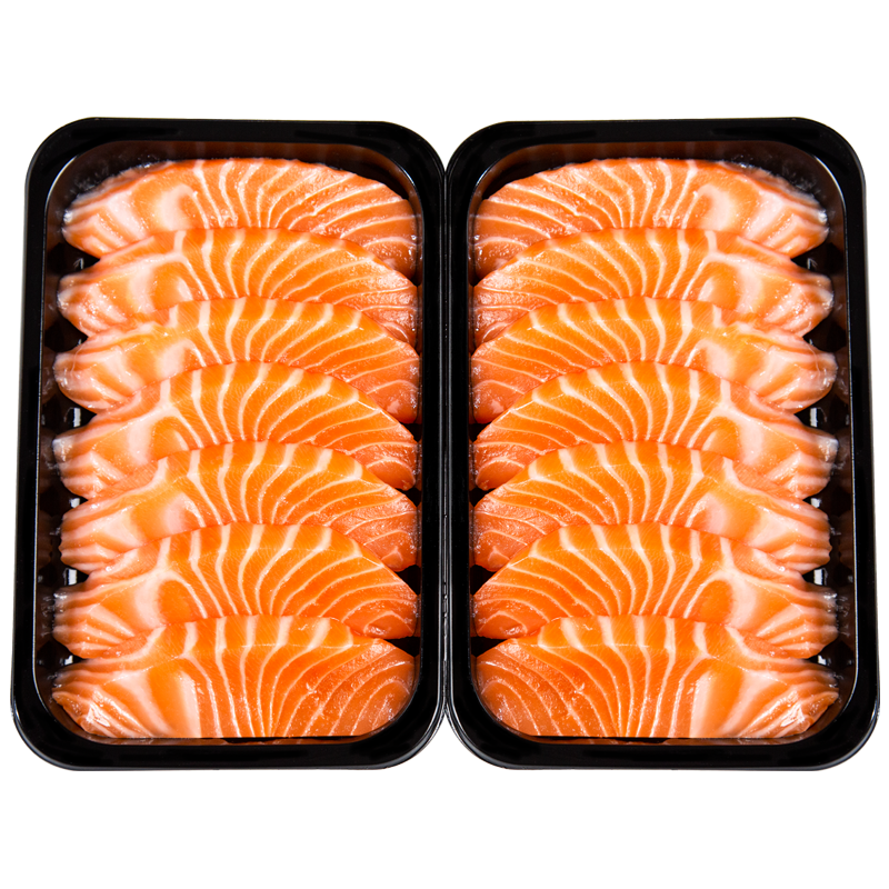 女王与鲜生 冰岛进口冰鲜三文鱼(大西洋鲑）刺身鱼腩中段切片生吃即食生鱼片 肥中段2盒共 400g