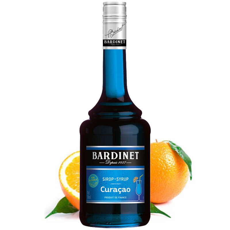 力娇酒 无酒精 法国原瓶进口洋酒 酒吧宅家调酒基酒 套装 蓝橙糖浆1瓶