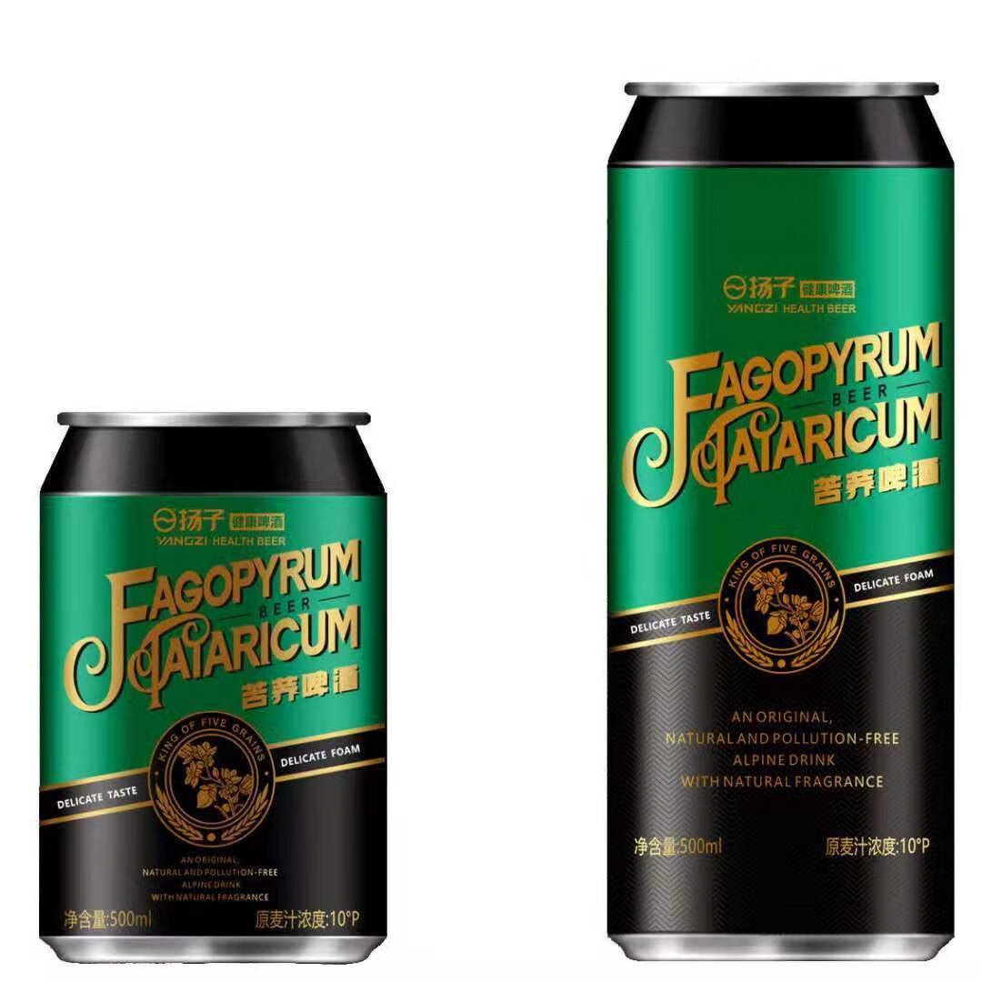 扬子红苦荞啤酒500ml*12罐健康啤酒罐易拉罐装整 330ml* 1l 24罐