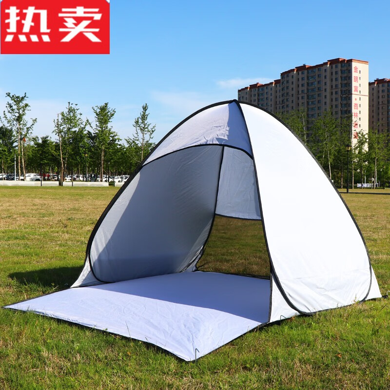 览纳木兰旅全自动一秒速开双人情侣室内遮阳防雨露营休闲沙滩帐篷