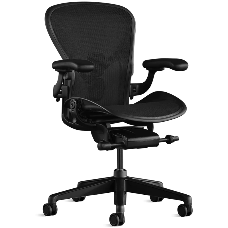 赫曼米勒 HERMAN MILLER） Aeron  电竞椅2.0 电脑椅 人体工学椅 酷炫玛瑙黑 中号