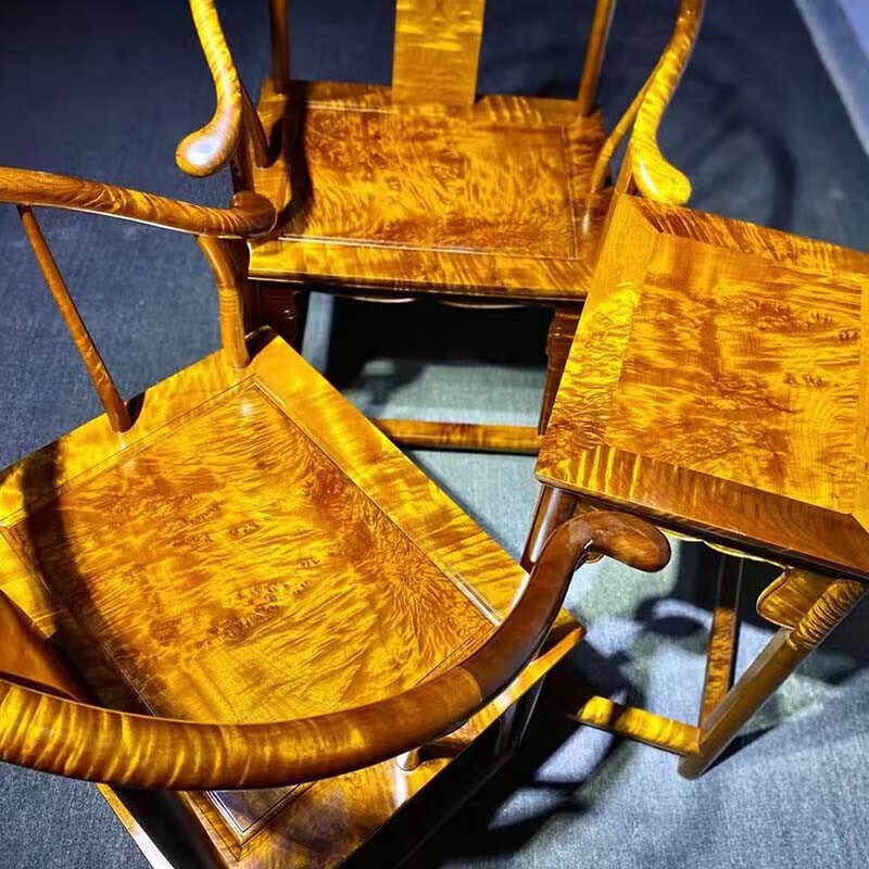 红善金丝楠木圈椅小叶桢楠三件套楠木太师椅圈椅中式客厅主人椅