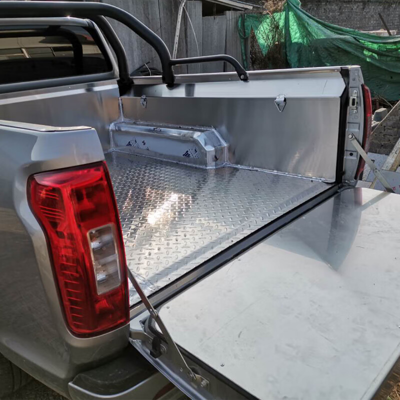 江铃域虎357宝典货箱宝钢板材不锈钢皮卡车厢后保护盒改装 域虎3/5/7