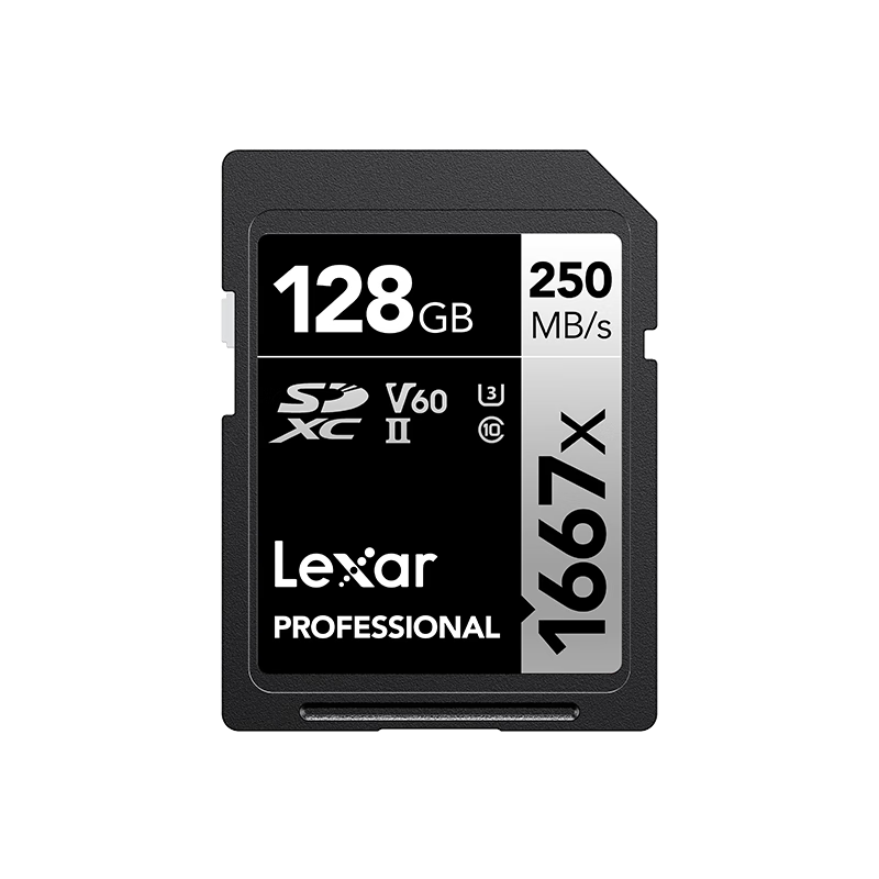 ׿ɳLexar128GB SD洢 U3 V60 4Kڴ濨 250MB/s д120MB/s ˫Žָ1667x Pro