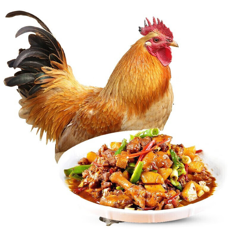 华香春新鲜土公鸡农家整鸡现杀大公鸡土鸡肉生鲜杀前3斤左右