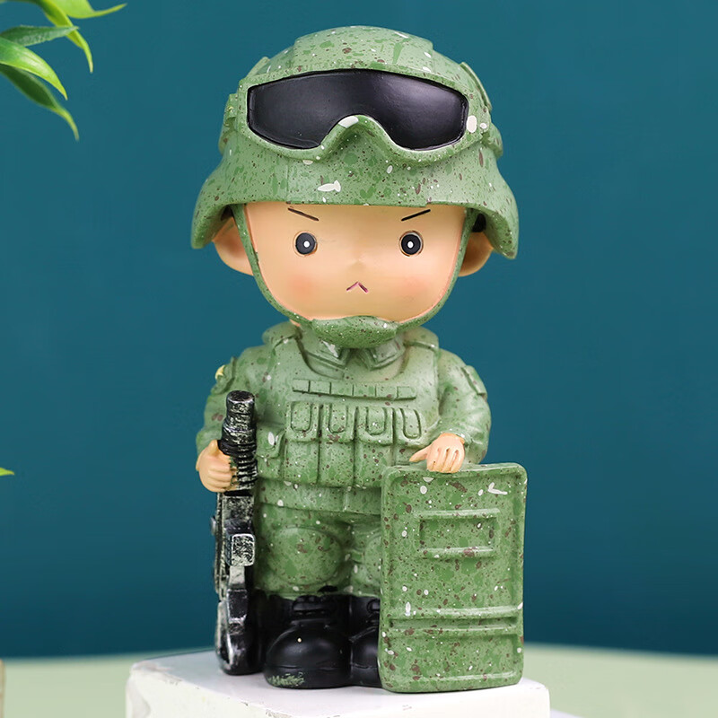 站姿人偶公仔手办退伍军人收藏纪念品男生日礼物 铁血军魂a款-武警 11
