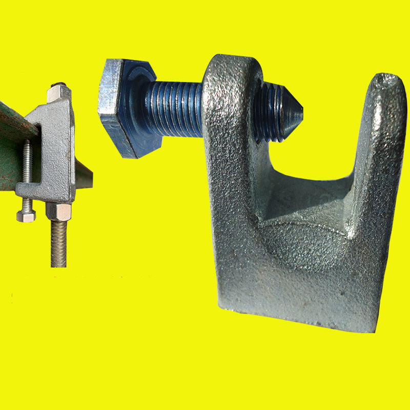 适之铸钢重型老虎卡铸铁虎口夹c型钢管卡虎牙吊挂件工字钢卡 开口20