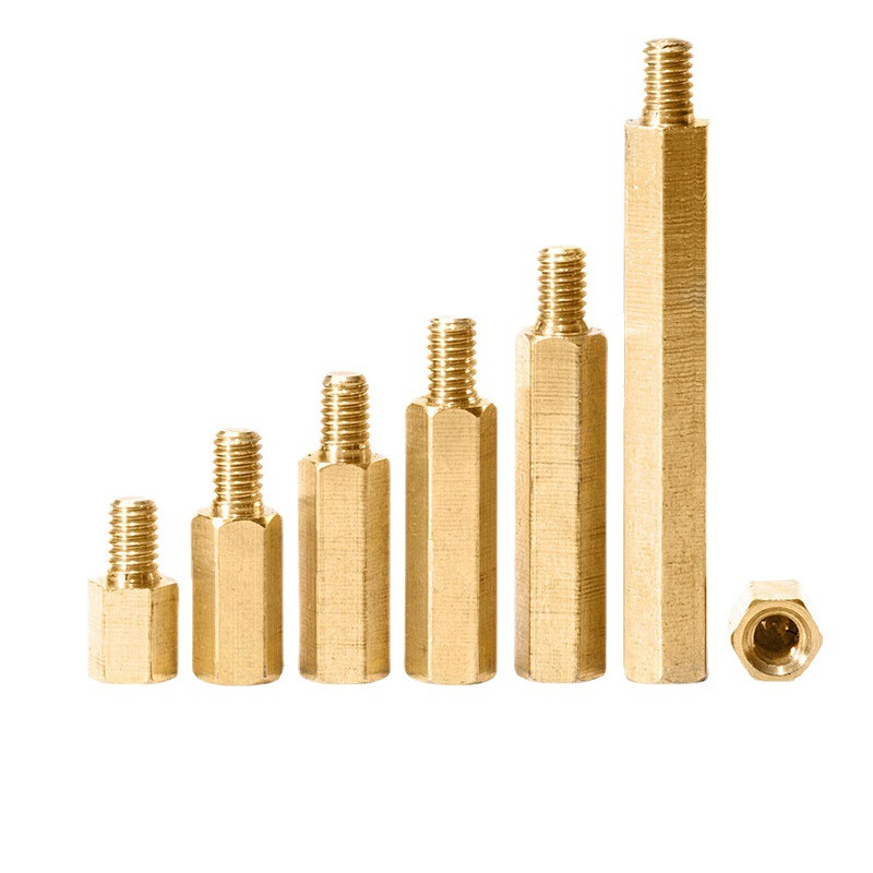 m3 六边形单头螺柱 金属螺丝柱铜柱 外牙六角铜柱 隔离柱紧固件标价为