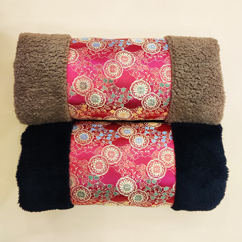 东北大花手捂子 冬季暖手筒桶东北大花暖手筒挂脖子中老年人手捂 铜钱