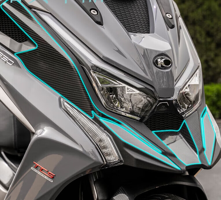 适用于光阳dtx360赛艇s350 s250碳纤维保护贴漆面透明贴膜防刮改装