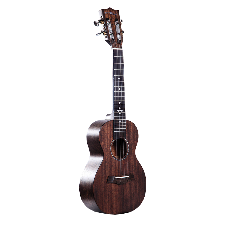 歌芮拉桃花芯尤克里里2001女生款初學(xué)者入門(mén)兒童學(xué)生單板烏克麗麗小吉他 23英寸單板（曜石黑）+配件教學(xué)