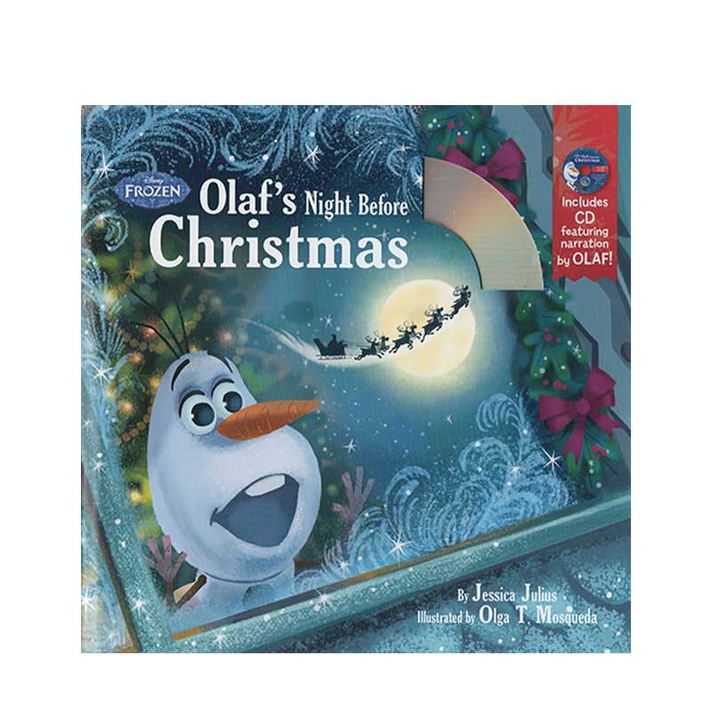 【中图原版】冰雪奇缘 雪宝的圣诞夜 olafs christmas night 配cd