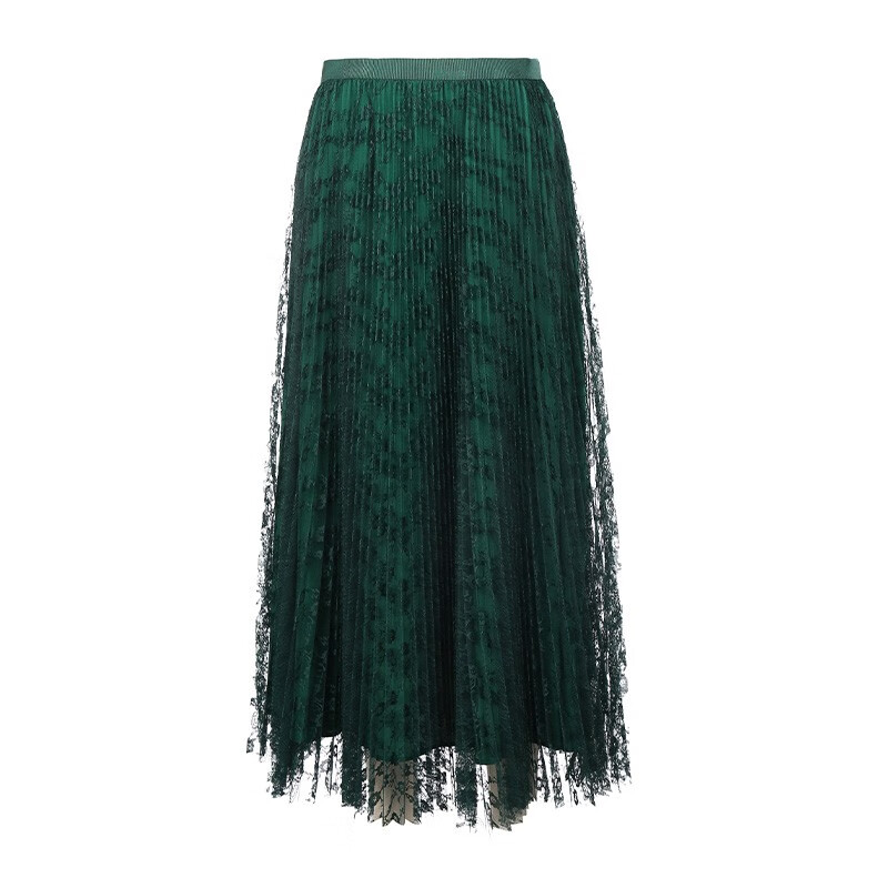 麦丝玛拉(maxmara)女士studio系列蕾丝半身裙61010624000sierra 绿色
