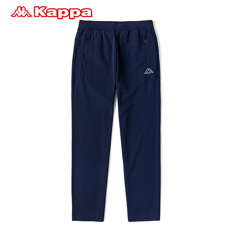 kappa卡帕运动裤新款男针织长裤休闲裤小脚卫裤k0b52ak08 奥义蓝-8802
