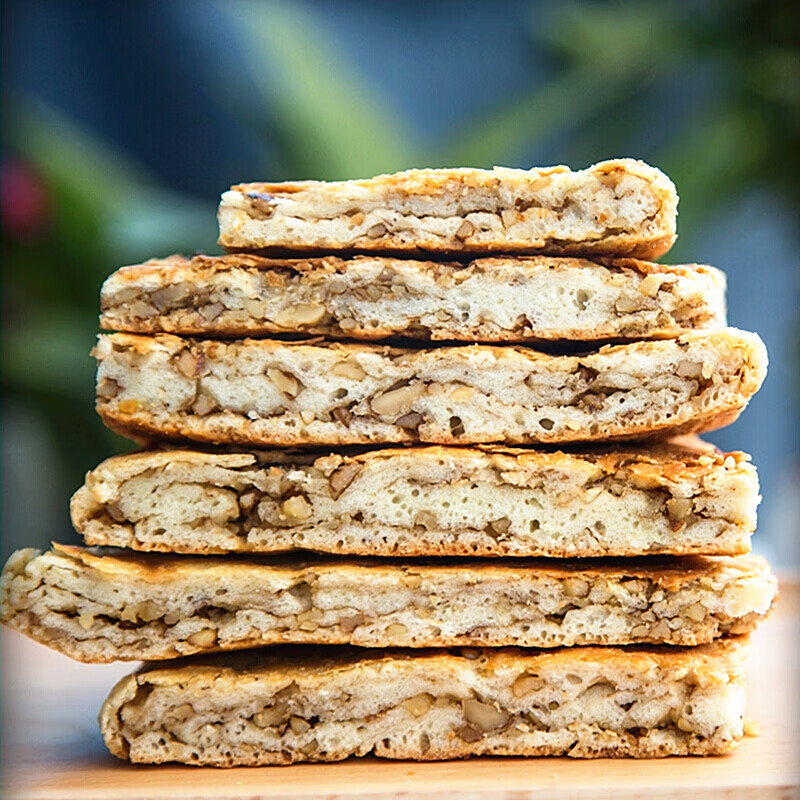 虎钢馋陕西略阳特产核桃烧饼纯核桃锅盔现做真空手工核桃馍 纯核桃馍