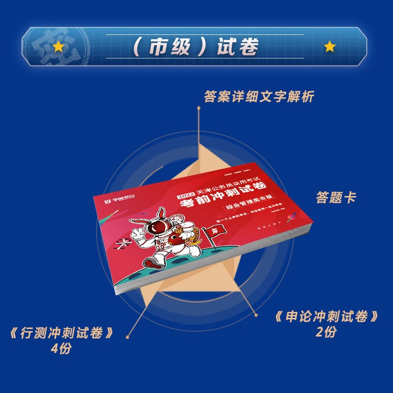 华图天津市公务员考试2022考前冲刺密押试卷行测申论题库市级、区级一下、行政执法类冲刺最后6套卷 【无批改】综合管理类（市级）