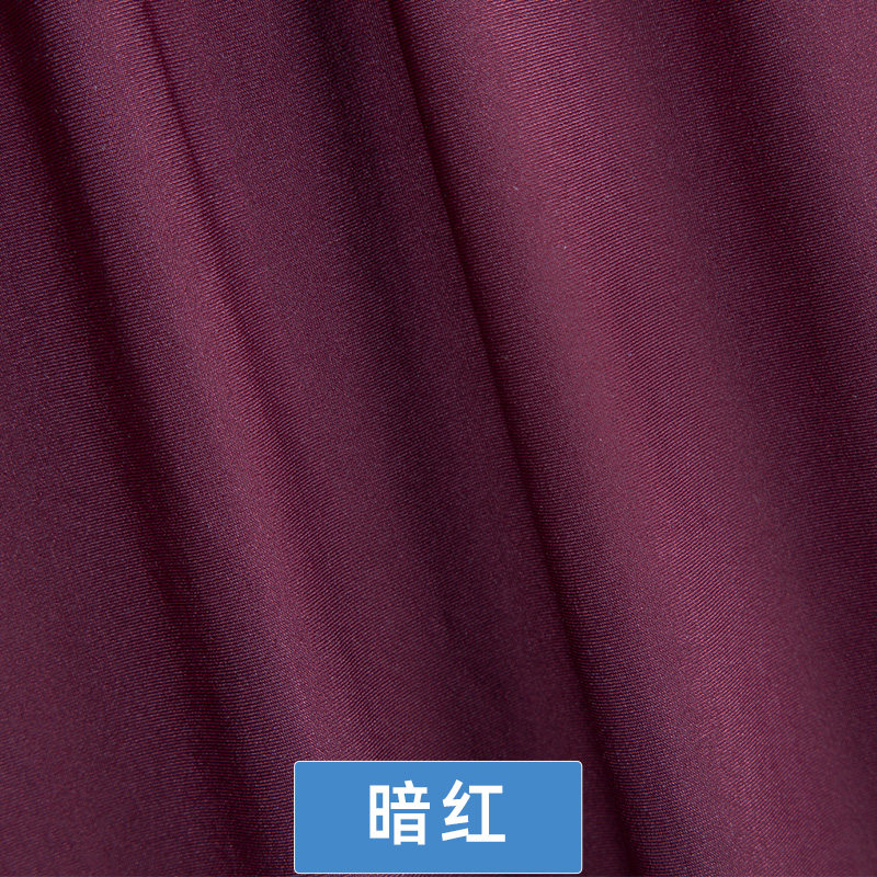 氨纶高弹力布料面料四面弹针织牛奶丝布料红色纯色椅套夏裙子服 暗红