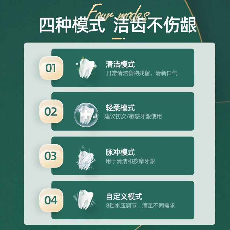 博皓（prooral）电动牙刷成人声波牙刷软毛不伤牙5档洁牙模式 牙刷+冲牙器套装 节日送礼男女朋友情侣电动牙刷 T33 f27粉+t33白