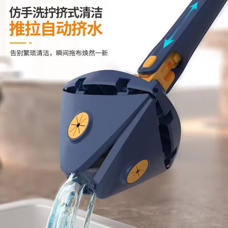 物岛三角拖把擦墙面可伸缩打扫免手洗一拖净天花板清洁神器颜色随机发 1拖把+1布属于什么档次？