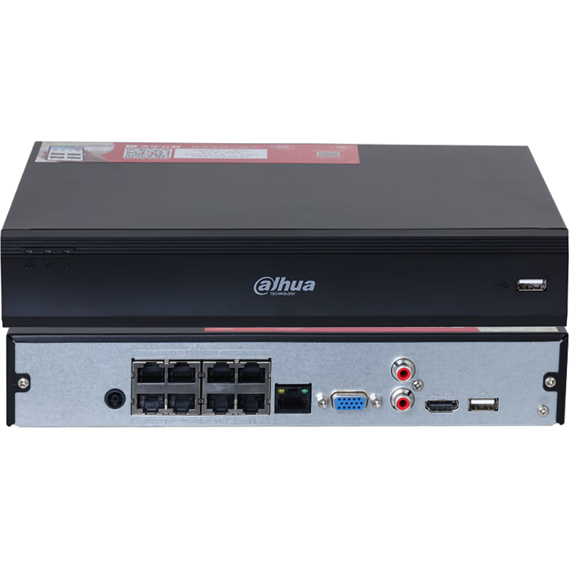 dahua大華網(wǎng)絡(luò)硬盤(pán)錄像機(jī)NVR POE網(wǎng)線供電前智能4K高清監(jiān)控主機(jī) 手機(jī)遠(yuǎn)程監(jiān)控設(shè)備 N108【8路POE可接入1200萬(wàn)】 帶1TB硬盤(pán)