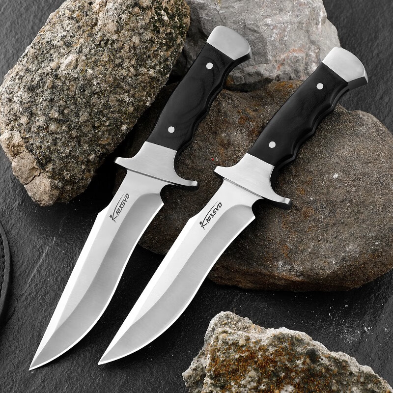 求生军刀野外生存短刀随身荒野求生装备特战户外刀具防身小刀一体钢