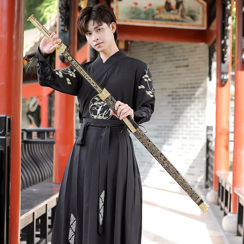 鼎毳貂 汉服男古装男中国风情侣款武侠仙气帅气唐装 款式十四 2XL码属于什么档次？