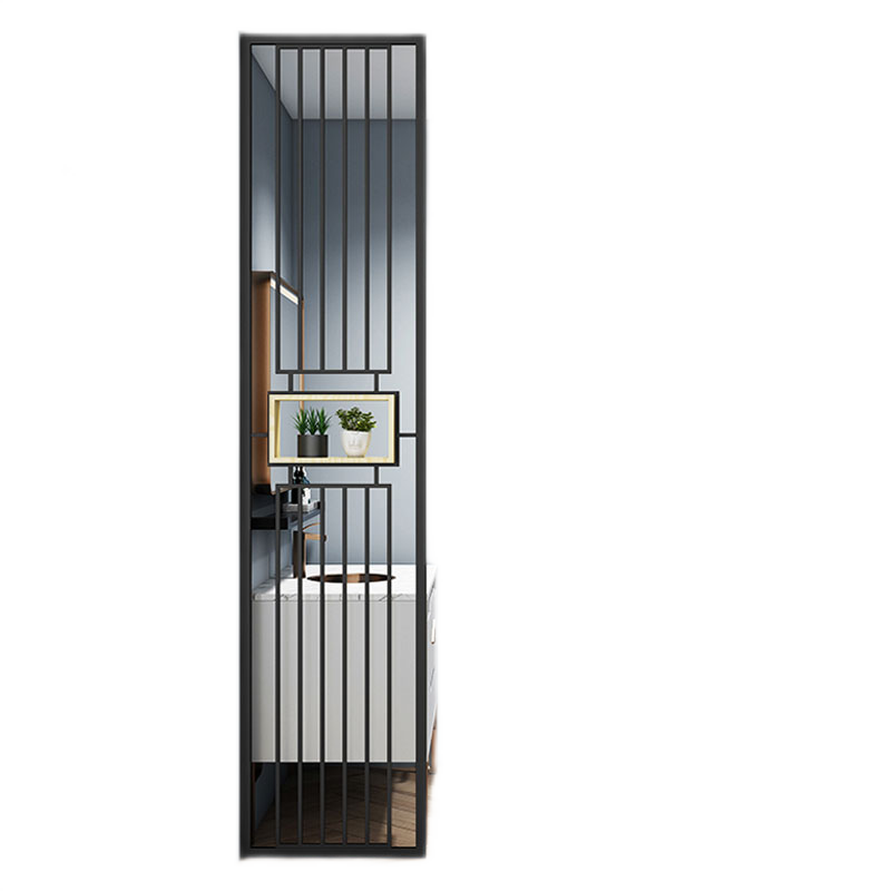 吉梵棠北欧轻奢不锈钢铁艺屏风隔断客厅现代简约洗手台干湿区办公室进门镂空花格置物玄关隔断屏风墙遮挡51 A款每平方