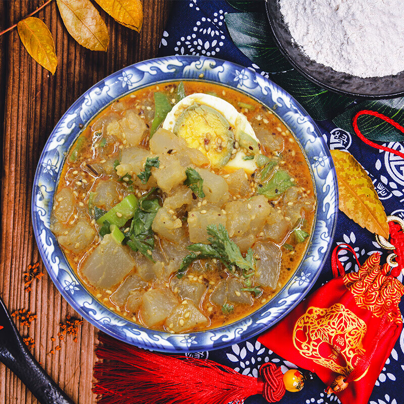 斑点马吉林煎粉大连炒焖子东北特产小吃长春炒粉生煎粉送料包600g*3