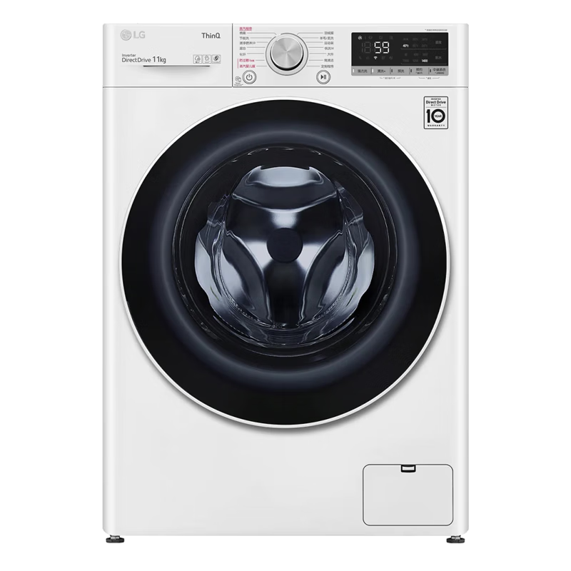 LG 洗衣机全自动滚筒家用大10公斤 DD直驱变频智能 蒸汽除90° 速净喷淋14分快洗 11KG白色11公斤FY11WX4100026461656