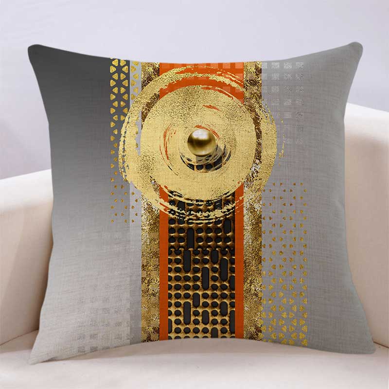 万燊 现代简约轻奢爱马仕橙色抱枕样板房定制高档靠枕套居家床头腰枕 4号款 60X60CM(枕套加枕芯）